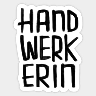 Handwerkerin, weiblich / female Handwerker Sticker